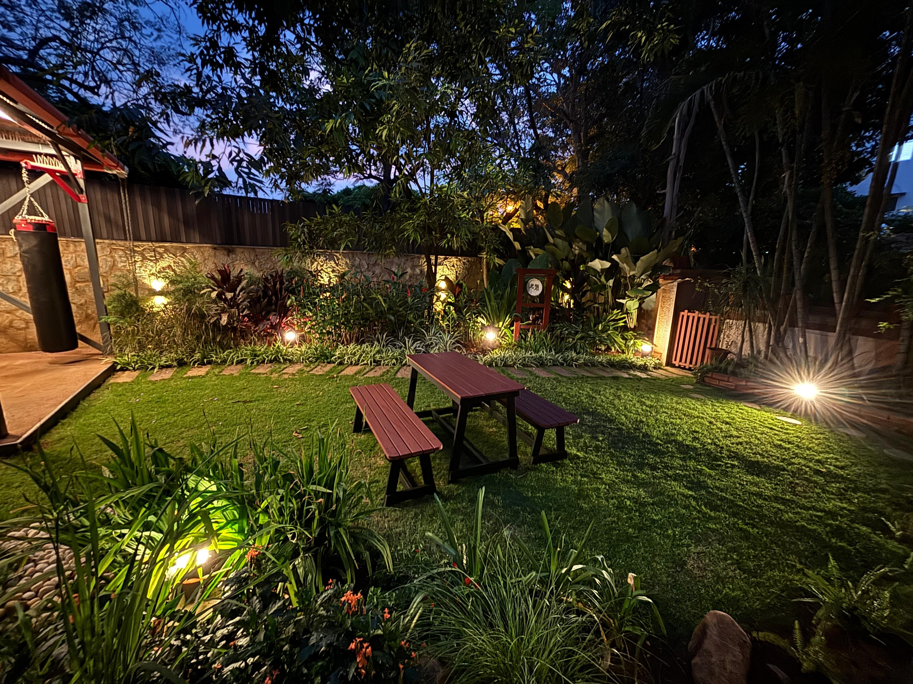 bench in garden