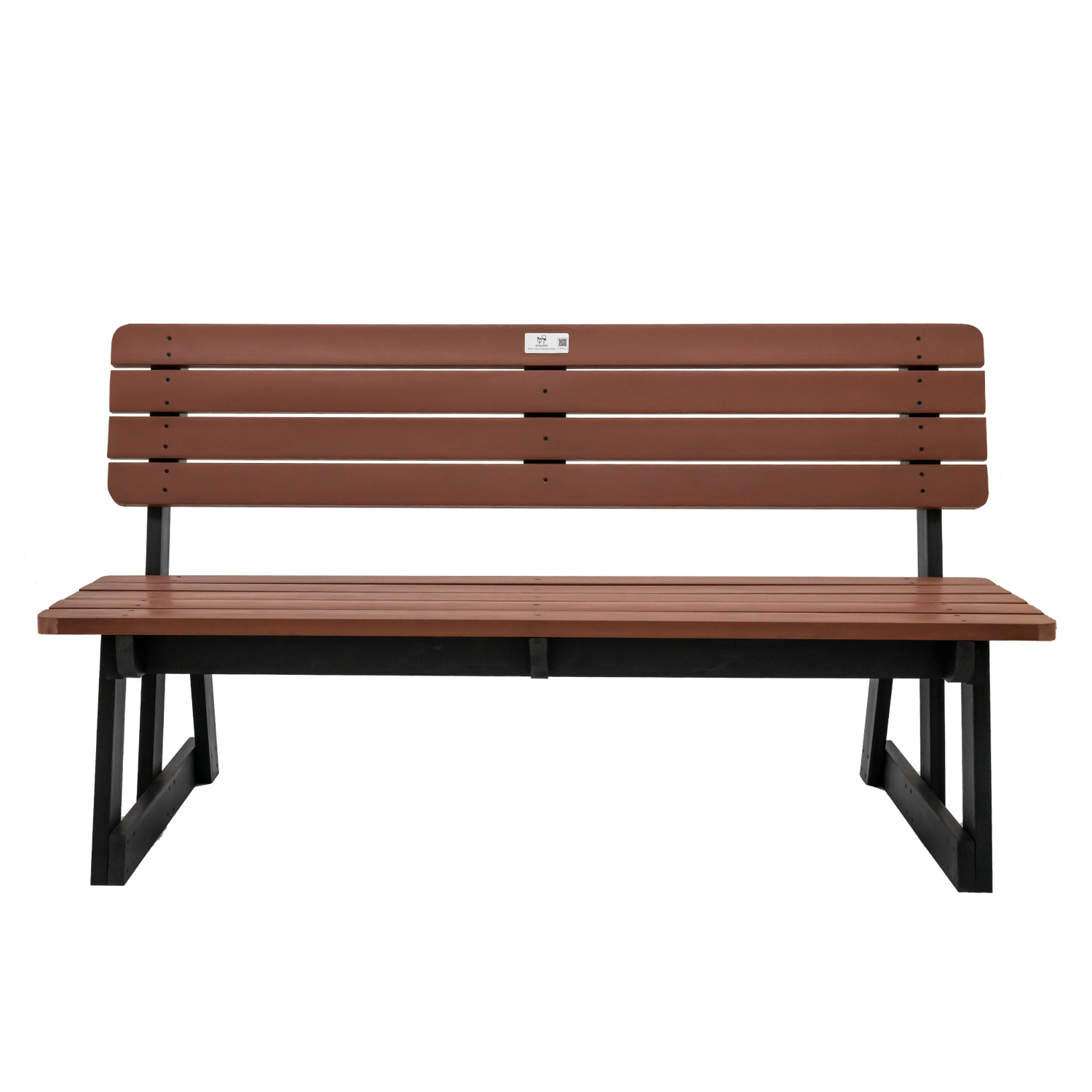 Outdoor Bench with Backrest 3-Seater