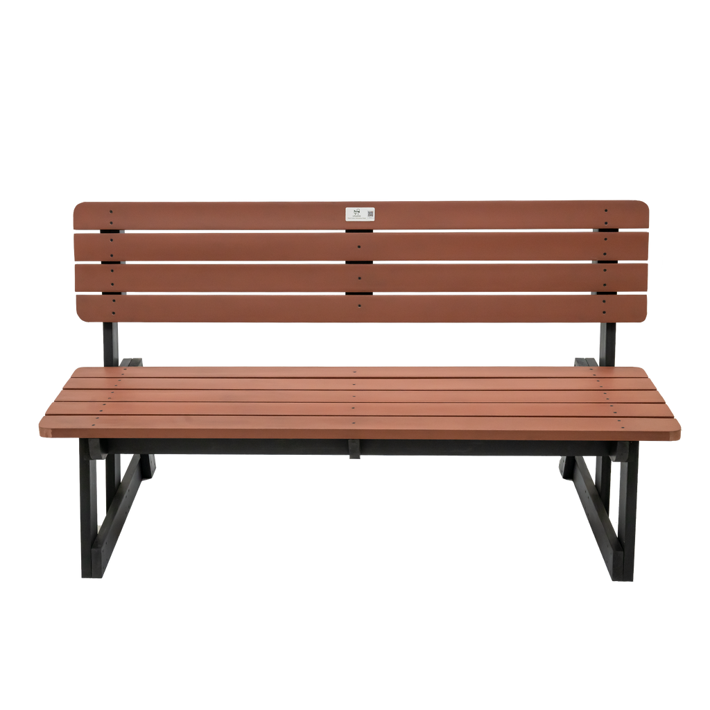 Outdoor Bench with Backrest 3-Seater