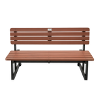 Outdoor Bench with Backrest 3-Seater