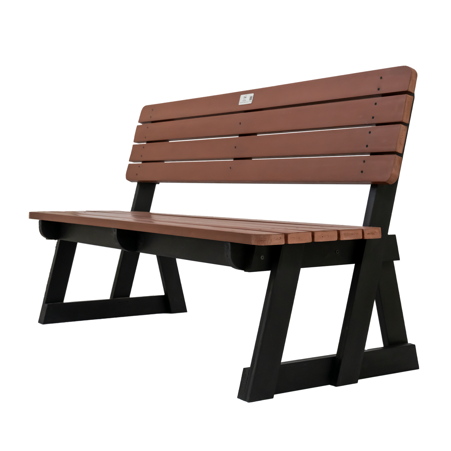 Outdoor Bench with Backrest 3-Seater
