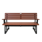 Outdoor Bench with Backrest &Arm rest