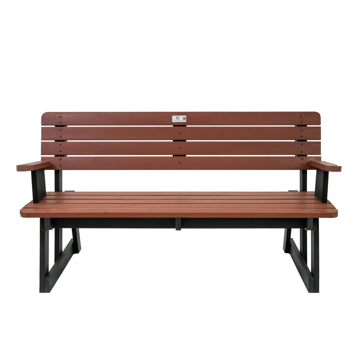Outdoor Bench with Backrest &Arm rest