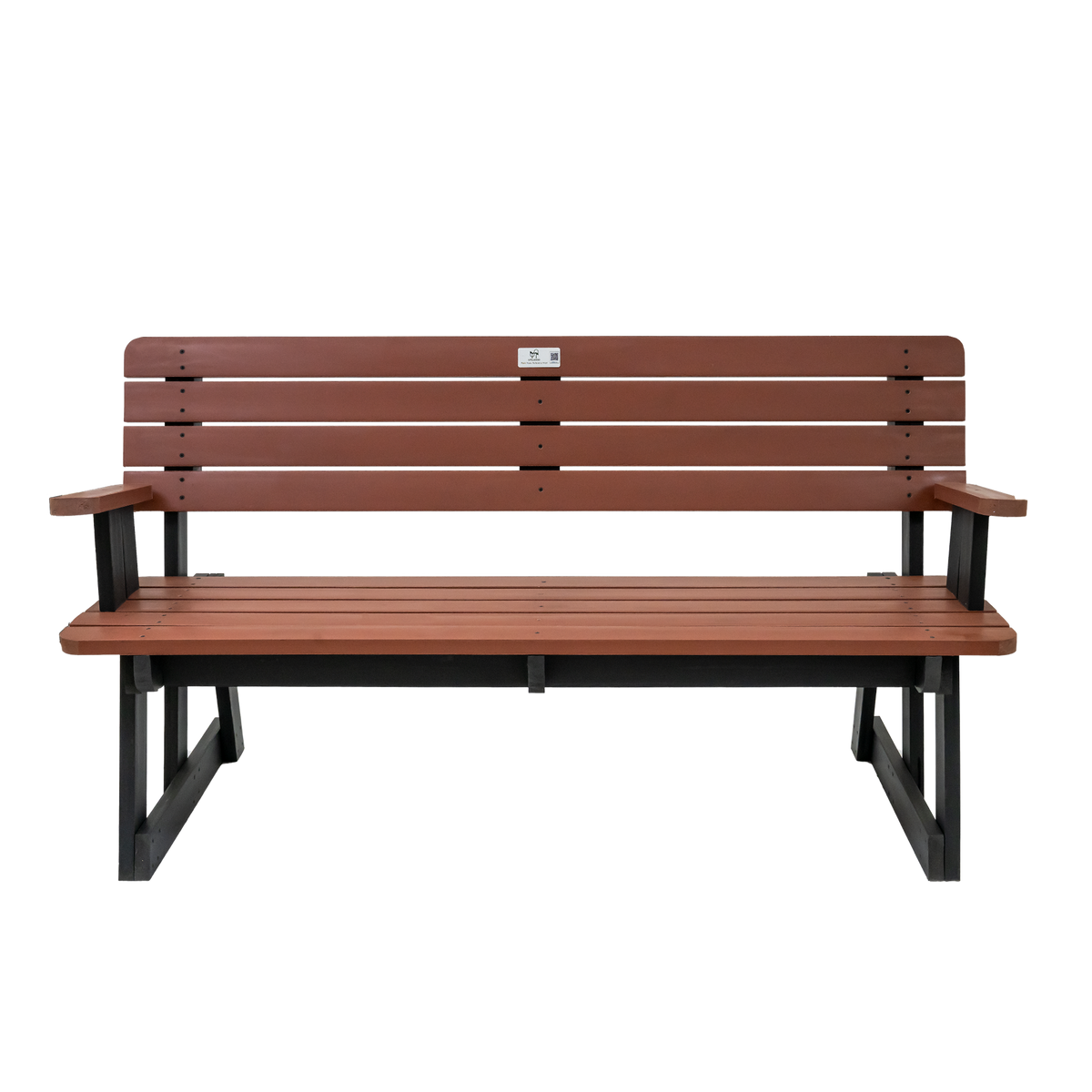 Outdoor Bench with Backrest &Arm rest