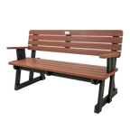 Outdoor Bench with Backrest &Arm rest