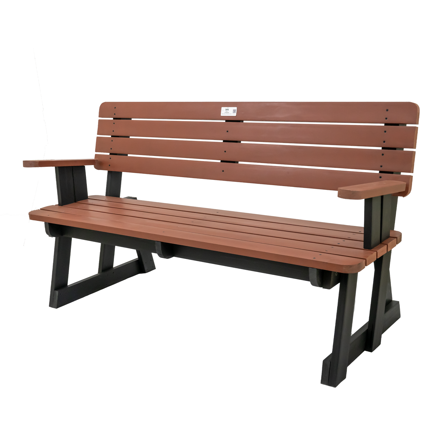 Outdoor Bench with Backrest &Arm rest