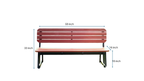 Outdoor Bench with Backrest 3-Seater